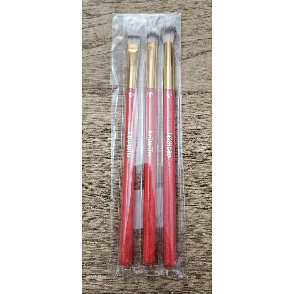 ALAMAR Essentials Eye Trio Makeup Brushes in Coral Pink & Gold - New & Sealed
